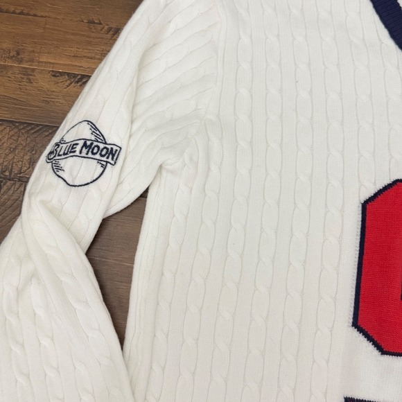 Limited edition Chicago White Sox cable knit varsity v-neck sweater - Picture 2 of 6